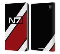 Head Case Designs Officially Licensed EA Bioware Mass Effect N7 Logo Stripes Graphics Leather Wallet Case Compatible With Amazon Fire 7 2022
