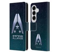 Head Case Designs Officially Licensed EA Bioware Mass Effect Systems Alliance Logo Graphics Leather Wallet Case Compatible With Samsung Galaxy S26