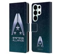 Head Case Designs Officially Licensed EA Bioware Mass Effect Systems Alliance Logo Graphics Leather Wallet Case Compatible With Samsung Galaxy S26 Ultra