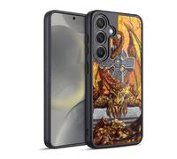 Head Case Designs Officially Licensed Ed Beard Jr Celtic Autumn Cross Dragons Gel Armour Case [Military Grade Protection] Compatible With Samsung Galaxy S24 5G