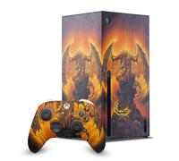 Head Case Designs Officially Licensed Ed Beard Jr Harbinger Of Fire Dragons Game Console Wrap and Game Controller Skin Bundle Compatible With Xbox Series X