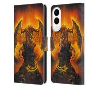 Head Case Designs Officially Licensed Ed Beard Jr Harbinger Of Fire Mythical Series Leather Wallet Case Compatible With Samsung Galaxy S25 Edge