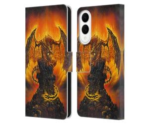 Head Case Designs Officially Licensed Ed Beard Jr Harbinger Of Fire Mythical Series Leather Wallet Case Compatible With Samsung Galaxy S25 Edge