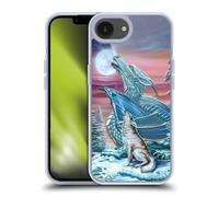Head Case Designs Officially Licensed Ed Beard Jr Moon Song Wolf Moon Dragons Gel Case [Military Grade Protection] Compatible with Apple iPhone 16e and Compatible with MagSafe