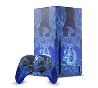 Head Case Designs Officially Licensed Ed Beard Jr Winter Spirit Dragons Game Console Wrap and Game Controller Skin Bundle Compatible With Xbox Series X