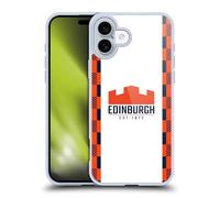 Head Case Designs Officially Licensed Edinburgh Rugby Away 2025/26 Crest Kit Gel Case [Military Grade Protection] Compatible With Apple iPhone 16 Plus