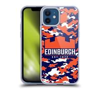 Head Case Designs Officially Licensed Edinburgh Rugby Camouflage Logo 2 Gel Case [Military Grade Protection] Compatible with Apple iPhone 12 / iPhone 12 Pro and Compatible with MagSafe