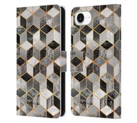 Head Case Designs Officially Licensed Elisabeth Fredriksson Black And White Cubes Collection Leather Wallet Case Compatible With Apple iPhone 16e
