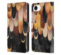 Head Case Designs Officially Licensed Elisabeth Fredriksson Copper And Black Sparkles Leather Wallet Case Compatible With Apple iPhone 16e