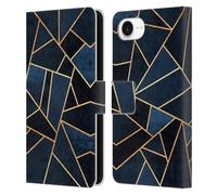 Head Case Designs Officially Licensed Elisabeth Fredriksson Navy Stone Collection Leather Wallet Case Compatible With Apple iPhone 16e