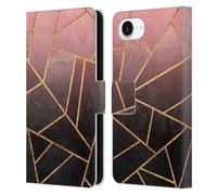 Head Case Designs Officially Licensed Elisabeth Fredriksson Pink And Black Sparkles Leather Wallet Case Compatible With Apple iPhone 16e