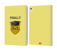 Head Case Designs Officially Licensed emoji® Finally Graduation Leather Wallet Case Compatible With Apple iPad Air 13 2024/2025
