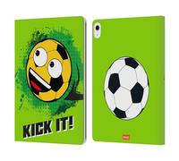 Head Case Designs Officially Licensed emoji® Kick It Football Leather Wallet Case Compatible With Apple iPad Air 13 2024/2025