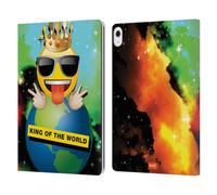Head Case Designs Officially Licensed emoji® King Of The World Smileys Leather Wallet Case Compatible With Apple iPad Air 13 2024/2025