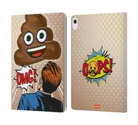 Head Case Designs Officially Licensed emoji® OMG Poop Pop Art Leather Wallet Case Compatible With Apple iPad Air 13 2024/2025