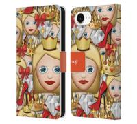 Head Case Designs Officially Licensed emoji® Queen Full Patterns Leather Wallet Case Compatible With Apple iPhone 16e