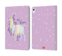 Head Case Designs Officially Licensed emoji® Save The Drama Llamas Leather Wallet Case Compatible With Apple iPad Air 13 2024/2025