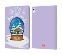 Head Case Designs Officially Licensed emoji® Snow Globe Winter Wonderland Leather Wallet Case Compatible With Apple iPad Air 13 2024/2025