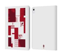Head Case Designs Officially Licensed England Rugby Union 1871 Red First XV Leather Wallet Case Compatible With Apple iPad Air 13 2024/2025