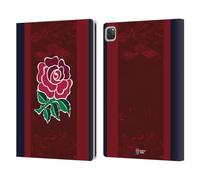 Head Case Designs Officially Licensed England Rugby Union Alternate 2024/25 Crest Kit Leather Wallet Case Compatible With Apple iPad Pro 12.9 2020/2021/2022