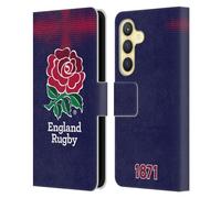 Head Case Designs Officially Licensed England Rugby Union Alternate Kit 2016/17 The Rose Leather Wallet Case Compatible With Samsung Galaxy S24 5G