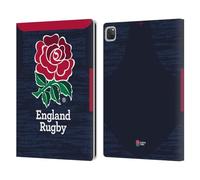 Head Case Designs Officially Licensed England Rugby Union Away 2020/21 Crest Kit Leather Wallet Case Compatible With Apple iPad Pro 13 M4 2024