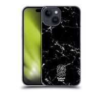 Head Case Designs Officially Licensed England Rugby Union Black Marble Hard Back Case Compatible With Apple iPhone 15