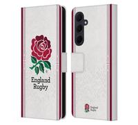 Head Case Designs Officially Licensed England Rugby Union Home 2023/24 Crest Kit Leather Wallet Case Compatible With Samsung Galaxy A35 5G