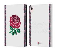 Head Case Designs Officially Licensed England Rugby Union Home 2024/25 Crest Kit Leather Wallet Case Compatible With Apple iPad mini (2021/2024)