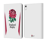 Head Case Designs Officially Licensed England Rugby Union Home 2025/26 Crest Kit Leather Wallet Case Compatible With Apple iPad 10.9 2022/2025