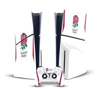 Head Case Designs Officially Licensed England Rugby Union Home 2025/26 Crest Kit Vinyl Sticker Gaming Skin Decal Compatible With Sony PlayStation 5 PS5 Slim Disc Edition Console & DualSense Controller