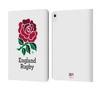 Head Case Designs Officially Licensed England Rugby Union Home Kit 2016/17 The Rose Leather Wallet Case Compatible With Apple iPad Air 13 2024/2025