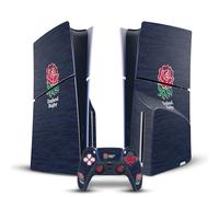 Head Case Designs Officially Licensed England Rugby Union Kit Logo Art and Typography Vinyl Gaming Skin Decal Compatible With Sony PlayStation 5 PS5 Slim Disc Edition Console & DualSense Controller