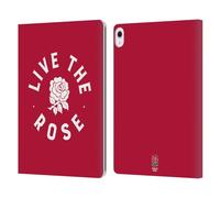 Head Case Designs Officially Licensed England Rugby Union Live The Rose 2016/17 The Rose Leather Wallet Case Compatible With Apple iPad Air 13 2024/2025