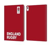 Head Case Designs Officially Licensed England Rugby Union Logo First XV Leather Wallet Case Compatible With Apple iPad Air 13 2024/2025