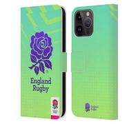 Head Case Designs Officially Licensed England Rugby Union Logo in Neon Green This Rose Means Everything Leather Wallet Case Compatible With Apple iPhone 15 Pro Max