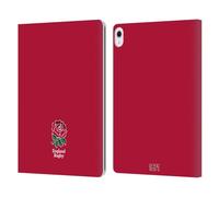 Head Case Designs Officially Licensed England Rugby Union Plain Red 2016/17 The Rose Leather Wallet Case Compatible With Apple iPad Air 13 2024/2025