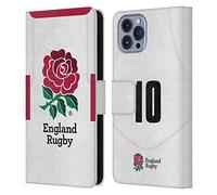 Head Case Designs Officially Licensed England Rugby Union Position 10 2020/21 Players Home Kit Leather Wallet Case Compatible With Apple iPhone 14