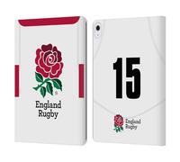Head Case Designs Officially Licensed England Rugby Union Position 15 2020/21 Players Home Kit Leather Wallet Case Compatible With Apple iPad Air 13 2024/2025