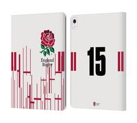Head Case Designs Officially Licensed England Rugby Union Position 15 2022/23 Players Home Kit Leather Wallet Case Compatible With Apple iPad Air 13 2024/2025