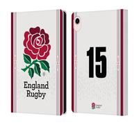 Head Case Designs Officially Licensed England Rugby Union Position 15 2023/24 Players Home Kit Leather Wallet Case Compatible With Apple iPad mini (2021/2024)