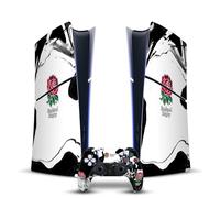 Head Case Designs Officially Licensed England Rugby Union White Marble Logo Art and Typography Vinyl Gaming Skin Decal Compatible With Sony PS5 Slim Digital Edition Console & DualSense Controller
