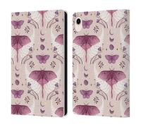 Head Case Designs Officially Licensed Episodic Drawing Emerald Pink Pattern Art Leather Wallet Case Compatible With Apple iPad mini (2021/2024)