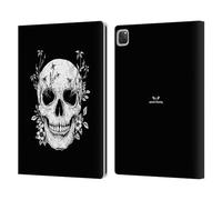 Head Case Designs Officially Licensed Episodic Drawing Floral Skull Mix Illustrations Leather Wallet Case Compatible With Apple iPad Pro 12.9 2020/2021/2022