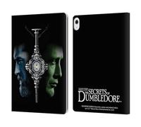 Head Case Designs Officially Licensed Fantastic Beasts: Secrets of Dumbledore Dumbledore And Grindelwald Graphic Core Leather Wallet Case Compatible With Apple iPad Air 13 2024/2025