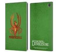 Head Case Designs Officially Licensed Fantastic Beasts: Secrets of Dumbledore Manticores Graphic Badges Leather Wallet Case Compatible With Amazon Fire Max 11 2023