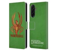 Head Case Designs Officially Licensed Fantastic Beasts: Secrets of Dumbledore Manticores Graphic Badges Leather Wallet Case Compatible With Samsung Galaxy A36 5G