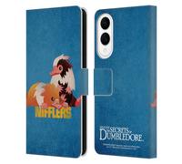 Head Case Designs Officially Licensed Fantastic Beasts: Secrets of Dumbledore Nifflers Graphic Badges Leather Wallet Case Compatible With Samsung Galaxy S25 Edge