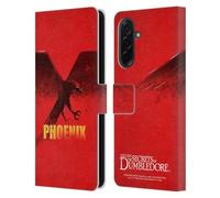 Head Case Designs Officially Licensed Fantastic Beasts: Secrets of Dumbledore Phoenix Graphic Badges Leather Wallet Case Compatible With Samsung Galaxy A36 5G