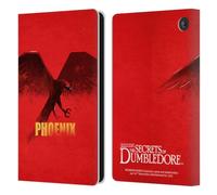 Head Case Designs Officially Licensed Fantastic Beasts: Secrets of Dumbledore Phoenix Graphic Badges Leather Wallet Case Compatible With Amazon Fire 7 2022